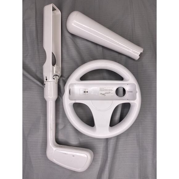 Wii Gaming Accessories Sports Pack Of 3 Golf Club Baseball Bat Steering - Picture 1 of 1